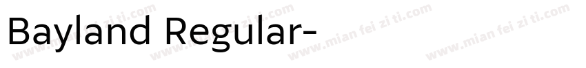 Bayland Regular字体转换